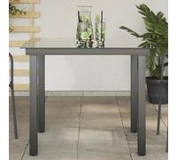 Prolenta Premium - Table De Jardin Noir 80x80x74 Cm Aluminium Et Verre Noir