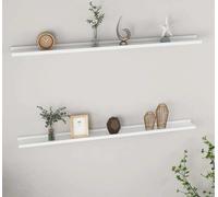 Prolenta Premium - Tablettes murales 2 pcs. Blanc 115x9x3 cm