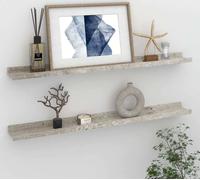 Prolenta Premium - Tablettes murales 2 pcs. Gris béton 80x9x3 cm
