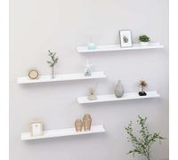 Prolenta Premium - Tablettes murales 4 pcs. Blanc 80x9x3 cm