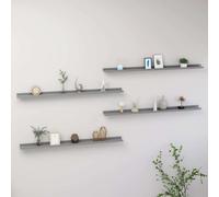Prolenta Premium - Tablettes murales 4 pcs. Gris 115x9x3 cm