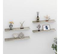 Prolenta Premium - Tablettes murales 4 pcs. Gris béton 60x9x3 cm