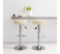 Prolenta Premium - Tabouret de bar 2 pcs. Tissu crème