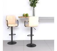 Prolenta Premium - Tabouret de bar 2 pcs. Velours crème