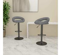 Prolenta Premium - Tabouret de bar 2 pièces velours gris clair