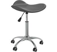 Prolenta Premium - Tabouret de coiffure à roulettes Gris Similicuir