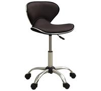 Prolenta Premium - Tabouret de coiffure à roulettes Marron Similicuir