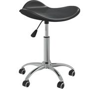 Prolenta Premium - Tabouret de coiffure à roulettes Noir Similicuir
