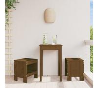Prolenta Premium - Tabouret de jardin 2 pcs. Marron miel 40x36x45 cm Pin massif