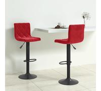 Prolenta Premium - Tabourets de bar 2 pcs. Velours rouge vin