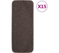 Prolenta Premium - Tapis de marche antidérapant 15 pcs. 60x25 cm Marron Rectangulaire
