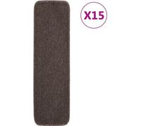 Prolenta Premium - Tapis de marche antidérapant 15 pcs. 75x20 cm Marron Rectangulaire