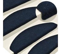 Prolenta Premium - Tapis de sol auto-adhésifs 5 pièces 56x17x3 cm bleu marine demi-rond