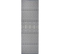 Prolenta Premium - Tapis d'extérieur plat 80x250 cm bleu rayé