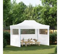 Prolenta Premium - Tente De Réception Pliable Avec 3 Parois 3x4 M Acier Blanc Blanc