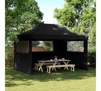 Prolenta Premium - Tente De Réception Pliable Escamotable 3 Parois Latérales Noir Noir