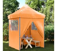 Prolenta Premium - Tente De Réception Pliable Escamotable Avec 4 Parois Latérales Orange