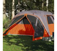 Prolenta Premium - Tente Familiale Et Porche 6 Personnes Gris Orange Imperméable Gris
