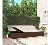 Prolenta Premium - Transat Convertible Avec Coussins Résine Tressée Marron Marron