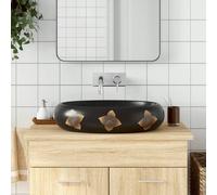 Prolenta Premium - Vasque à poser noire et bleue Ovale 59x40x15 cm Céramique