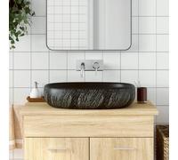 Prolenta Premium - Vasque à poser noire ovale 59x40x14 cm Céramique