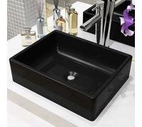 Prolenta Premium - Vasque Céramique Rectangulaire Noir 41 x 30 x 12 cm