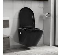 Prolenta Premium - WC suspendu sans rebord de chasse d'eau Céramique noire