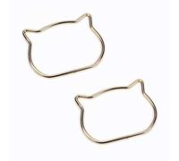 ProLeo Lot de 2 poignées de sac en métal en forme de chat - Pour oreilles de chat - Accessoires de rechange