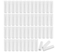 ProLeo Lot de 50 récipients vides pour rouge à lèvres - Baume à lèvres fait maison - Rechargeable avec capuchon (blanc, 5 ml)