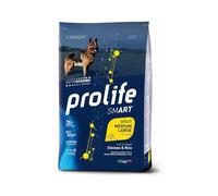 Prolife Adulte Smart Adult Medium / Large Poulet et Riz - Aliments secs complets pour chiens adultes de taille moyenne et grande - Lot de 12 kg.
