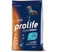 Prolife Chien adulte Dualfresh Mini saumon, morue et riz, aliment sec complet pour chiens adultes de petite taille, lot de 600 grammes.