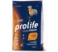 Prolife Chien adulte Dualfresh Moyen/Large dinde, porc et riz, aliment sec complet pour chiens adultes de taille moyenne et grande, lot de 12 kg.