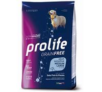 Prolife Chien Grainfree Sensitive Adult Medium/Large Semelles et pommes de terre Aliment sec complet pour chiens adultes de taille moyenne et grande, monoprotéine, sans céréales, lot de 2,5 kg.