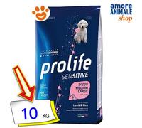 Prolife Chien Sensible Puppy Moyen Grand Agneau Et Riz Chiens 2,5/10 Kg