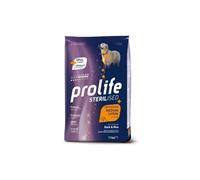 Prolife Chien Stérilisé Sensitive Adult Medium/Large Canard et Riz Aliments secs complets pour chiens adultes stérilisés de taille moyenne et grande, lot de 2,5 kg.