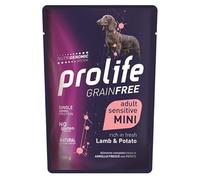 Prolife dog sensitive grainfree adulte mini agneau et pommes de terre 100 g/12 sachets de 100 g.