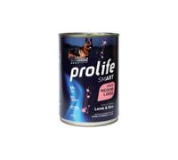 Prolife dog Smart adult,aliment complet pour chien adulte goût agneau frais et riz | 6 boîtes de 400 grammes chacune.
