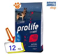 Prolife Dog Smart Adulte Moyen Grand Bœuf Et Riz Nourriture Sèche Chiens 2/12 Kg