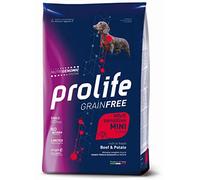 Prolife Grainfree Adult Sensitive Mini boeuf et pommes de terre, nourriture sèche complète pour adultes de petite taille, monoprotéine, sans céréales, lot de 2 kg.