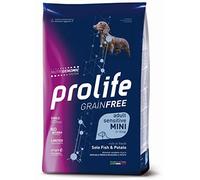 Prolife Grainfree Adult Sensitive Mini sole et pommes de terre, nourriture sèche complète pour chiens adultes de petite taille, monoprotéine, sans céréales, lot de 7 kg.