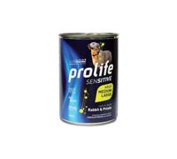 Prolife Humide Chien Adult Medium Large Sensitive 400 g Aliment complet pour chiens Adultes de toutes tailles, goût lapin et pommes de terre | 6 boîtes de 400 grammes