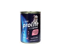 Prolife Humide Chien Puppy Medium Large Sensitive 400 g, aliment complet pour chiens chiots de toutes tailles, goût agneau et riz | 6 boîtes de 400 grammes l'une