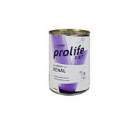 Prolife Renal Diet chien, aliment complet pour chiens souffrant d'insuffisance rénale, régime vétérinaire, goût poulet, boeuf et riz | 6 boîtes de 400 grammes chacune.