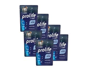 Prolife Smart Dog truite et riz mini Lot de 10 sachets de 100 grammes.