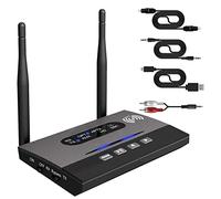 Prolig Adaptateur Bluetooth 5.0 Transmetteur pour TV PC aptX Low Latency Adaptateur audio sans fil rechargeable Prise en charge NFC pour 2 casques (Optical, AUX, RCA, USB) Portée de 260 pieds