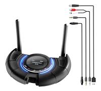 Prolig Émetteur Bluetooth 5.0 pour TV PC aptX Low Latency Adaptateur audio sans fil Prise en charge de 2 casques (Optical, AUX, RCA, USB) Portée de 393 pieds