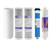 Proline Plus RO Kit de filtres de rechange compatibles - Fabriqué aux États-Unis 1 an d'approvisionnement comprend 5 filtres : membrane d'osmose inverse, filtres à blocs de carbone, filtre à sédiments