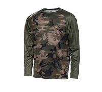 Prologic UV Camo Long Sleeve T-Shirt, Fishing Apparel, Fishing T-Shirt, Unisex, Camo/Green, Double Extra Large