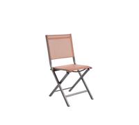 PROLOISIRS-Chaise pliante en aluminium et toile textylène coloris brique Proloisirs Max - 90 cm