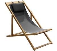 Proloisirs - Chilienne en teck et toile Newton Noir G